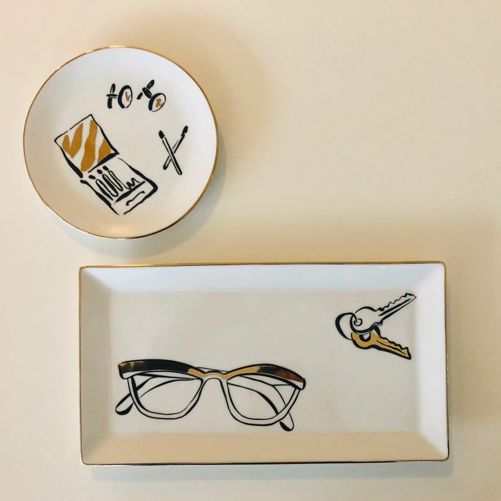 Kate Spade Daisy Place Eyeglass Tray + Round Dish